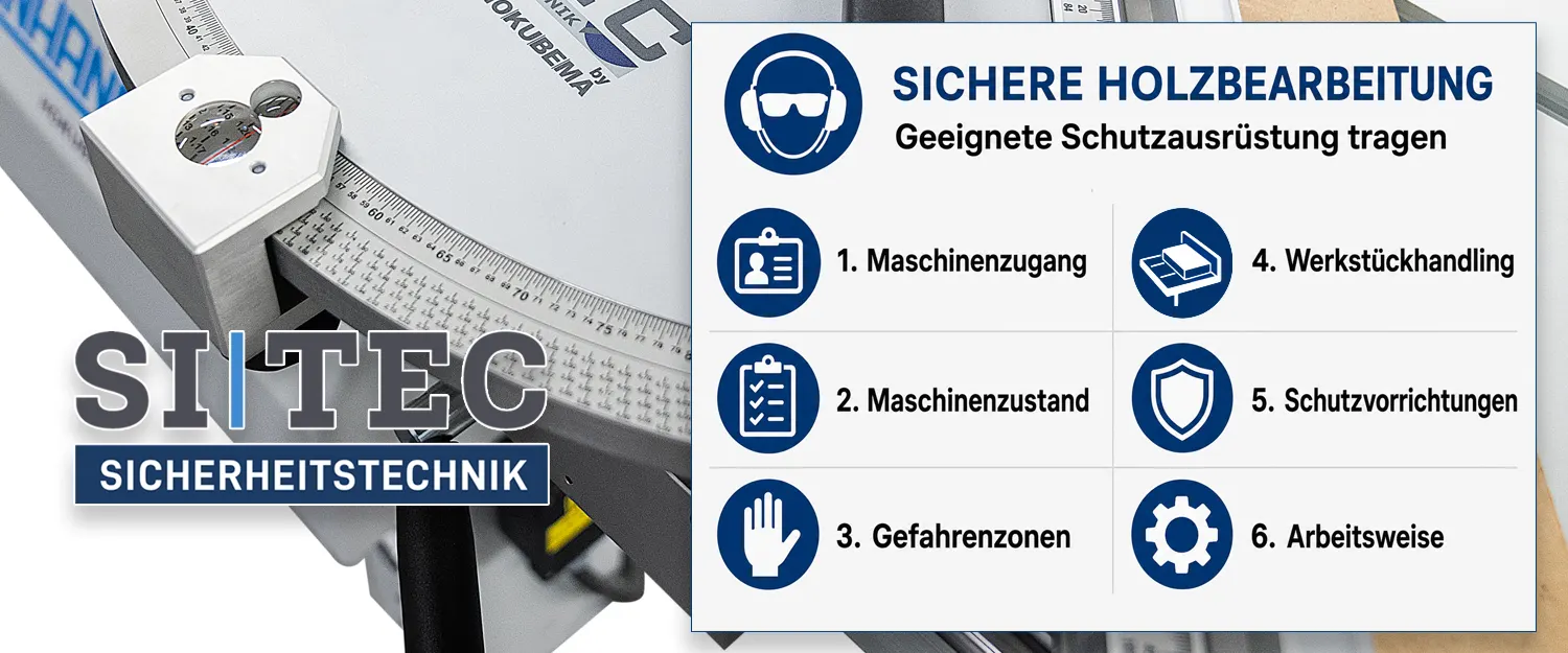 Sicheres Arbeiten an Holzbearbeitungsmaschinen