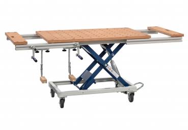 Hubtisch HS 350 Combi-L FH fahrbar mit Lochrasterplatte