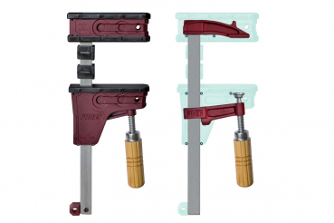 Veranschaulichung des mit 7 Stahlachsen verstärkten PIHER® PRL400 Korpus gegenüber konventioneller Bauweise