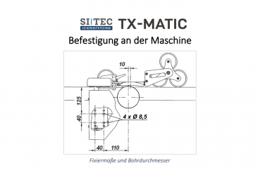 TX-MATIC Bohrskizze für Montage
