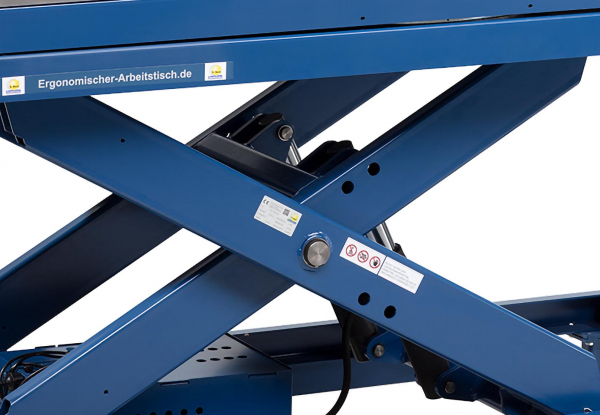 Die stabile Hubscherenkonstruktion ermöglicht eine hohe Traglast bis zu 700 kg