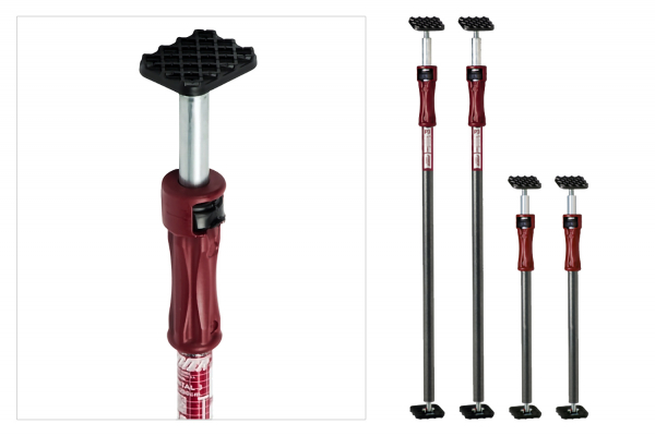 2 x 2 Stück Lastenstangen PIHER® (60 - 100 cm und 115 - 290 cm) mit bis zu 300 kg Stützlast
