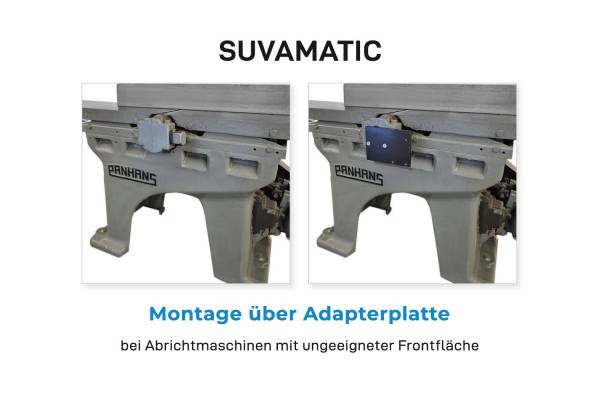 Adapterplatte für Maschinen mit ungerader Front auf Anfrage verfügbar