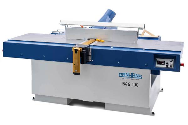 Abricht-Dickenhobelmaschine von PANHANS mit direkt montierter SUVAMATIC Hobelschutzvorrichtung