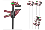 8 Stück Einhandzwingen PIHER® Quick Extra im Set (4 x 15 / 2 x 30 / 2 x 60 cm) für flexibles Arbeiten