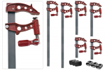 6 Stück Hochleistungszwingen PIHER® Maxipress F (2 x 20 / 2 x 40 / 2 x 80 cm) für raue Umgebungen