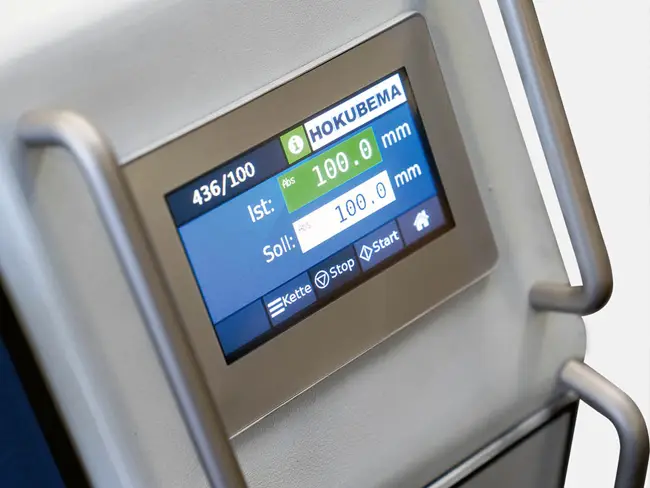 Intuitiver Touchscreen für Soll- und Istposition
